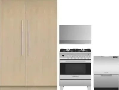 5 Piece Package Includes Refrigerator, Freezer, Range, Hood And Dishwasher